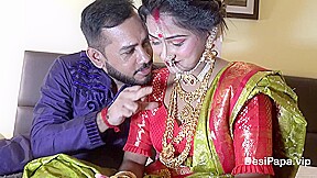 Newly Married Indian Girl Sudipa Hardcore Honeymoon First night sex and creampie - Hindi Audio
