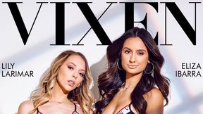 Vixen featuring Eliza Ibarra and Lily Larimar's medium size tits action