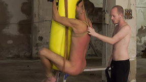 Bound sub slave endures bareback fucking from naughty dom