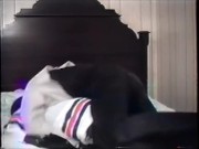 assortment of short clips of me in 1990, pantyhose, thights, makeup, dummy