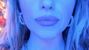 Neon Pink Lipstick Under Blue Light (HD) WMV