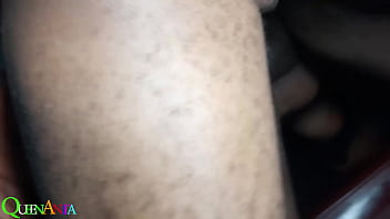 Sexy ebony teen gives wet blowjob then gets fucked hard doggystyle