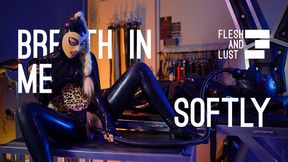 Boyfriend restraint in Latex Bag for Breath Control, Sniffing Dildo & E-Stim | BREATH IN ME SOFTLY