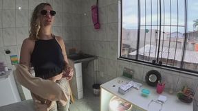 Little blind had orgasms with the blowjob and anal penetration from the gynecologist.