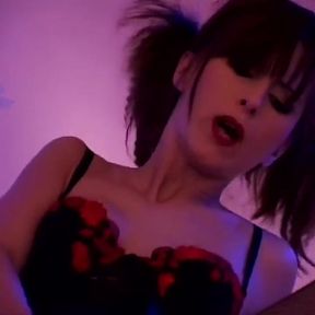 Hot MILF in Lingerie Fucked and Cummed on Fishnet Stockings by Huge Cock