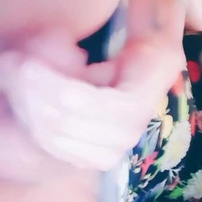 Tranny surprise babe gets solo sloppy drip wet