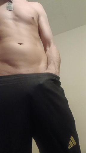 Showing off My Cock in Joggers