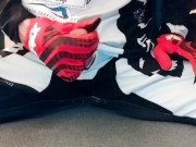 MX motoboy cumming on MX Helmet