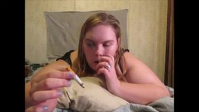 Fat Ugly Bitch Smoking Through Her Nose!