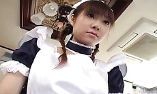 Naughty Natsumi is a hot Asian maid getting into cosplay sex