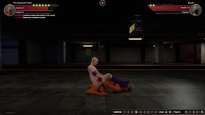 Twink destroyed by rough 3D wrestling game cumshots