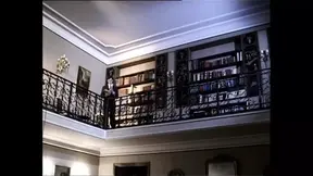 Hot couple gets intimate in the library