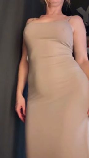 My dirty hot stepmom in fitting room show all her holes and sent this video to my school friends