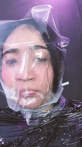 HD Moni Lee First Mummification Breath Play Bag Swimcap