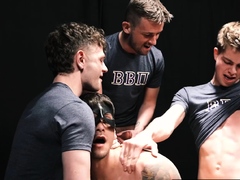 Grindr hookup anal fucked by three frat boys!