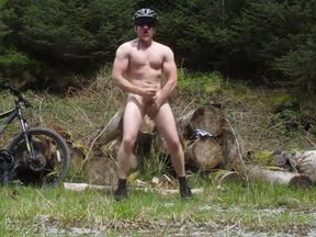 Muscle Stud Gets Naked On A Bike Ride In The Woods Flexes Muscles And Cums (old Vid)