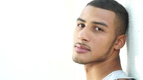 black stud dominic santos self sucks and cum eats to gay porn stardom
