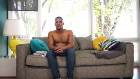 black stud dominic santos self sucks and cum eats to gay porn stardom