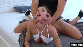 Petite Milf's Rough Fuck: No Mercy, Intense Pleasure