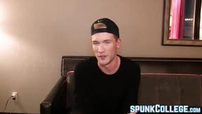 ”Naughty  gentleman tugging dick while playing anally”