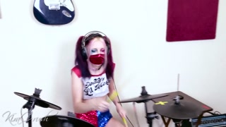 Harley Quinn Plays MSI Naked On Drums!!!! (Straight To Video)