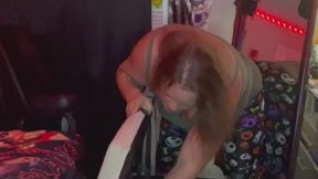 First time using alien dildo with eggs