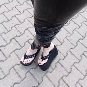 naughty feet - public crossdressing