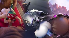 Horny Anime Babe Swallows BBC Cocks for Group Sex Orgy Feast