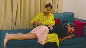 Arisha Caught Being Slutty - Stripped, Hogtied & Face-Ridden by Dominant Sonya - (Full Video)