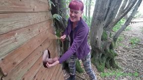 Cock Caning Outside