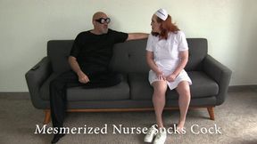 Mesmerized nurse sucks cock on command 7