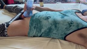 Young guy humps his pulsating Fleshlight