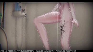 Your super hot perfect body GF gets fucked when she's having a shower~