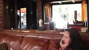 Step mommy with a huge backside gets nailed on the couch
