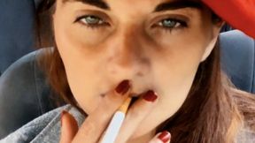 Close-Up Car Smoking –