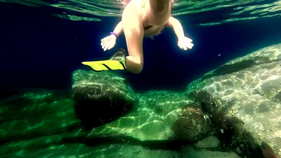 Hot Amateur Hairy Milf Underwater With Plug In Butthole