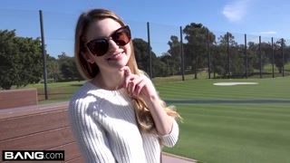 Nadya Nabakova puts her pussy on display at the golf course