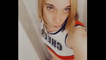 Cute Cheerleader Strokes and Sucks