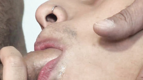 ”Handsome twink is eager to bounce on massive mature meat”