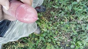 Outside wank