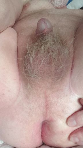 Fingering ass and tiny dick masturbation
