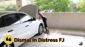 Damsel with car trouble Footjob