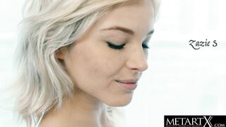 Cute blonde girl next door gets naked and masturbates avidly