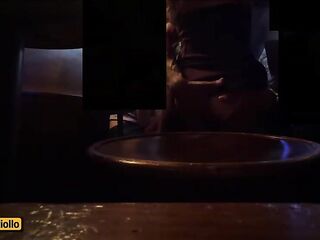 Doing wicked things in front of people in a pub in Madrid