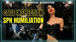 Pathetic Pink Cage Inspection | Leather Goddess SPH & Smoking Humiliation
