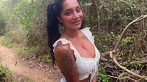 Outdoor Amateur Sex Real Couple Gets Caught And He Finishes On Her Tits With Yasmina Khan And Brady Bud