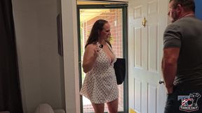 Door2door Hotwife Gets Seduced and Creampied by Muscular Bull!