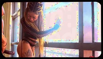 Petite Ebony Bombshell Tinee Baddass Gets Pounded in Fishnets