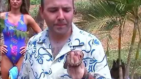 Cowgirl Gives Outdoor Blowjob Swallowing Cum After Passionately Riding Him