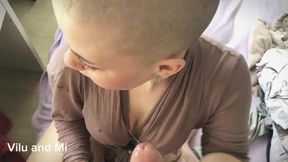 Spit and Cum on Vilu Vidish's Hair